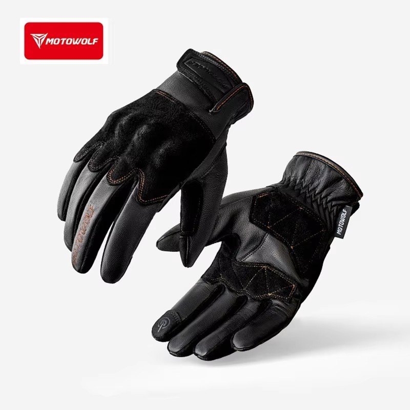Leather Motorcycle Gloves Retr - огляд і ціна Motorcycle Glove Knuckle