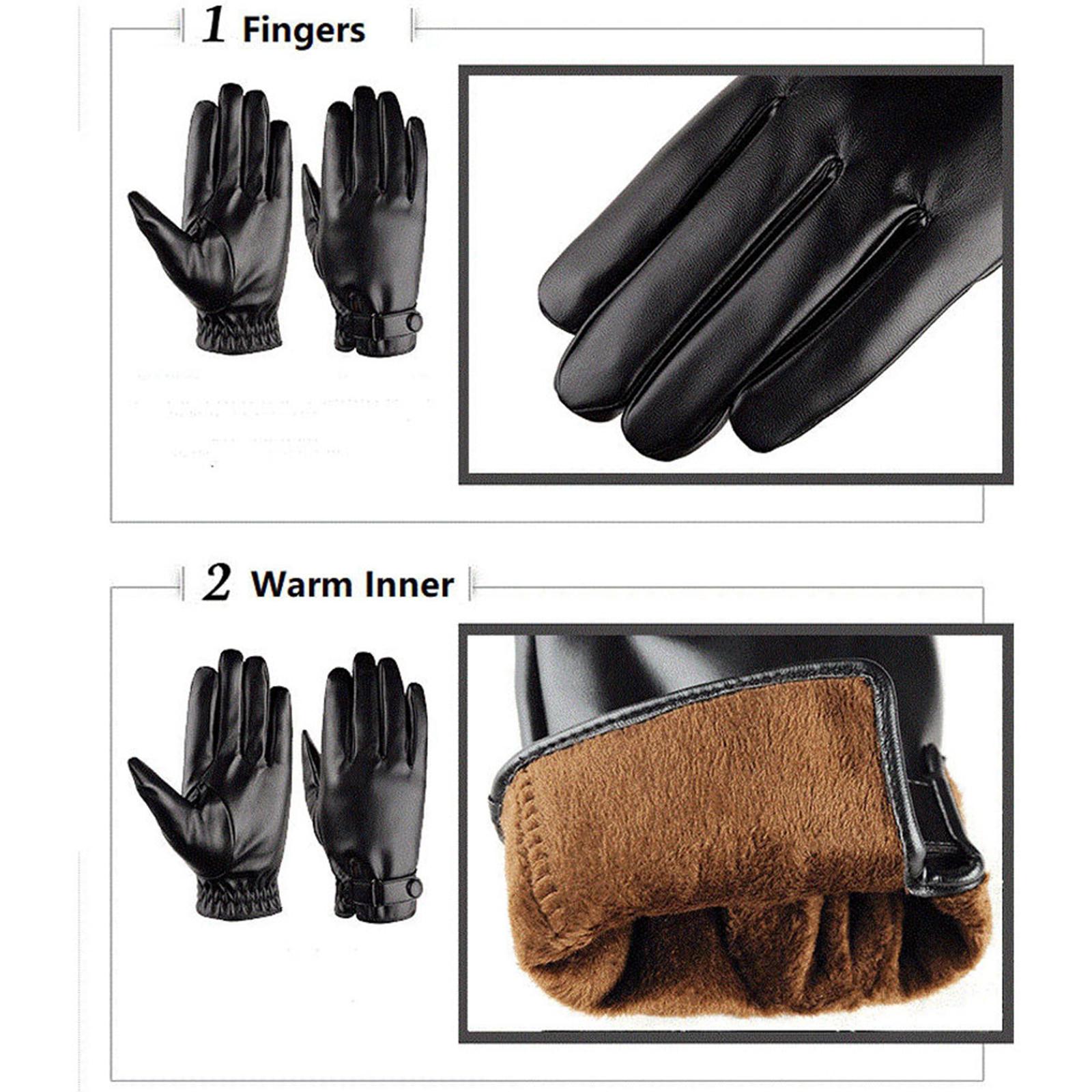 Men Winter Gloves Driving Runn - огляд і ціна Leather Driving Glove