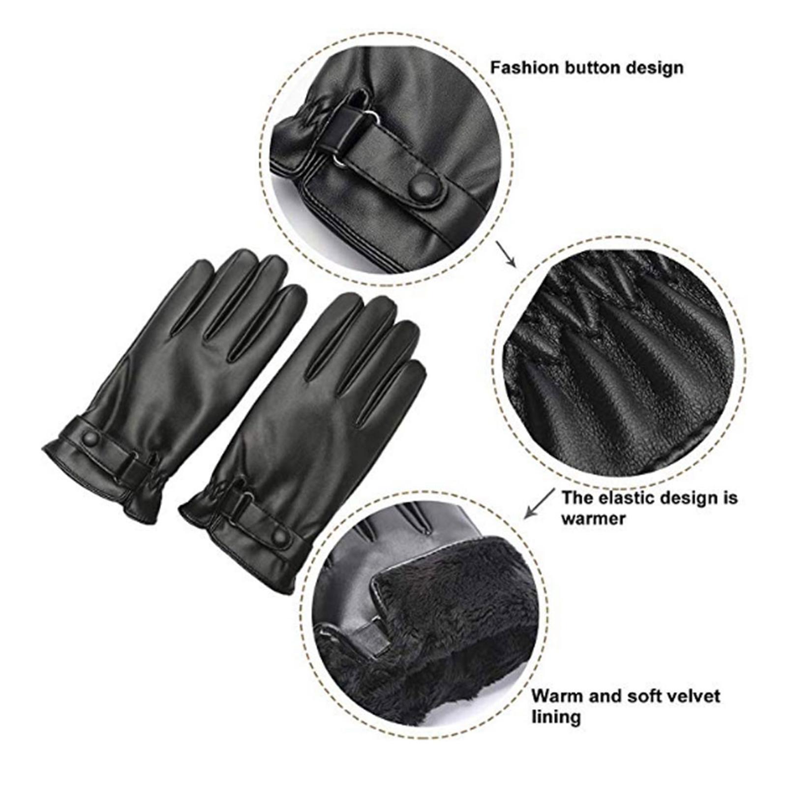 Men Winter Gloves Driving Runn - огляд і ціна Leather Driving Glove