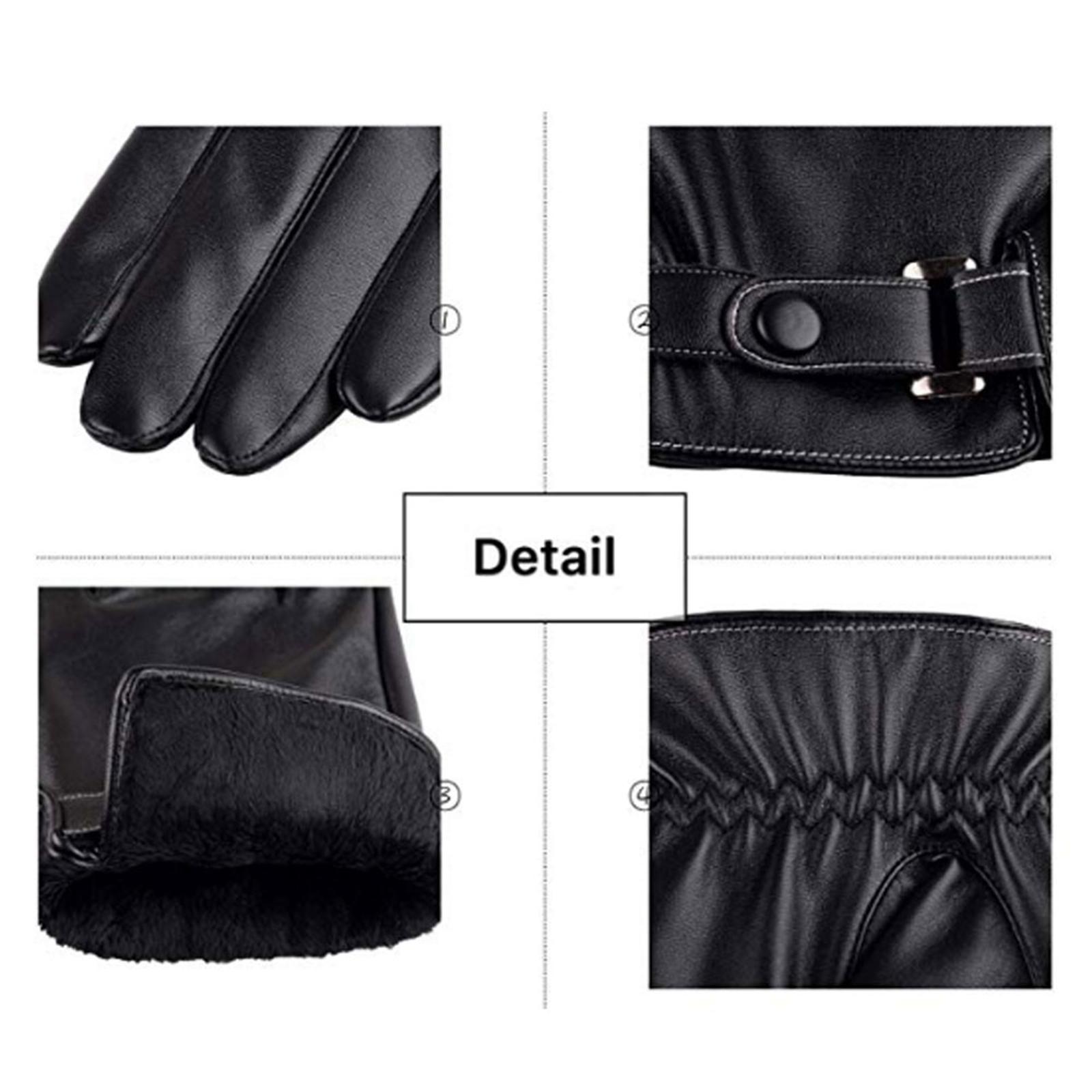 Men Winter Gloves Driving Runn - огляд і ціна Leather Driving Glove