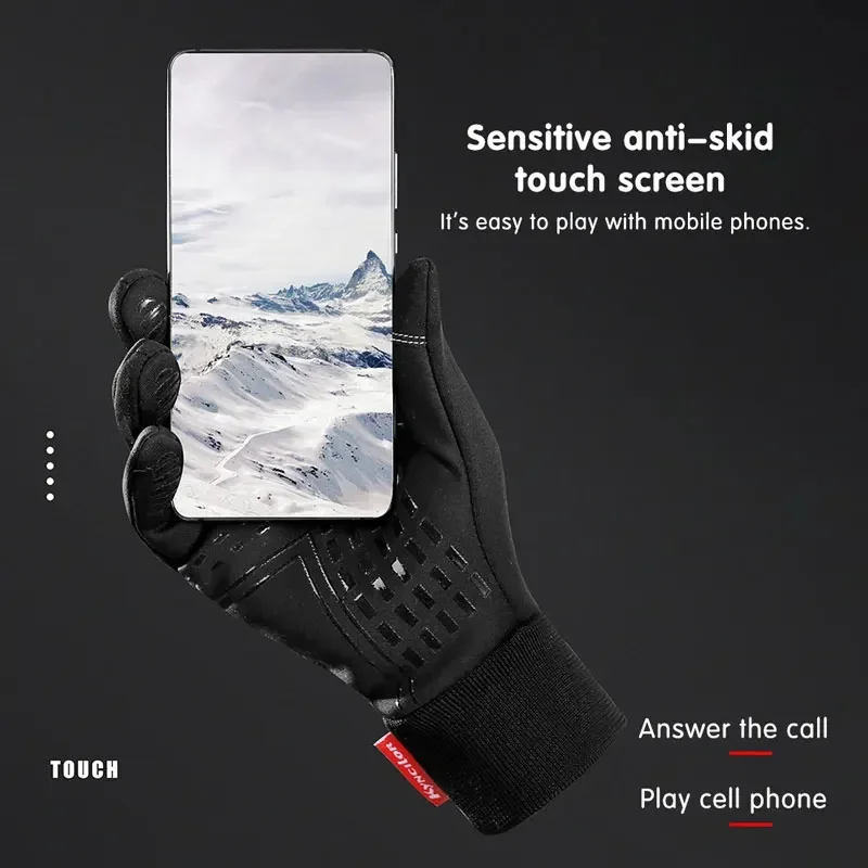 Waterproof Black/Grey Non-slip - огляд і ціна Ski Glove Waterproof